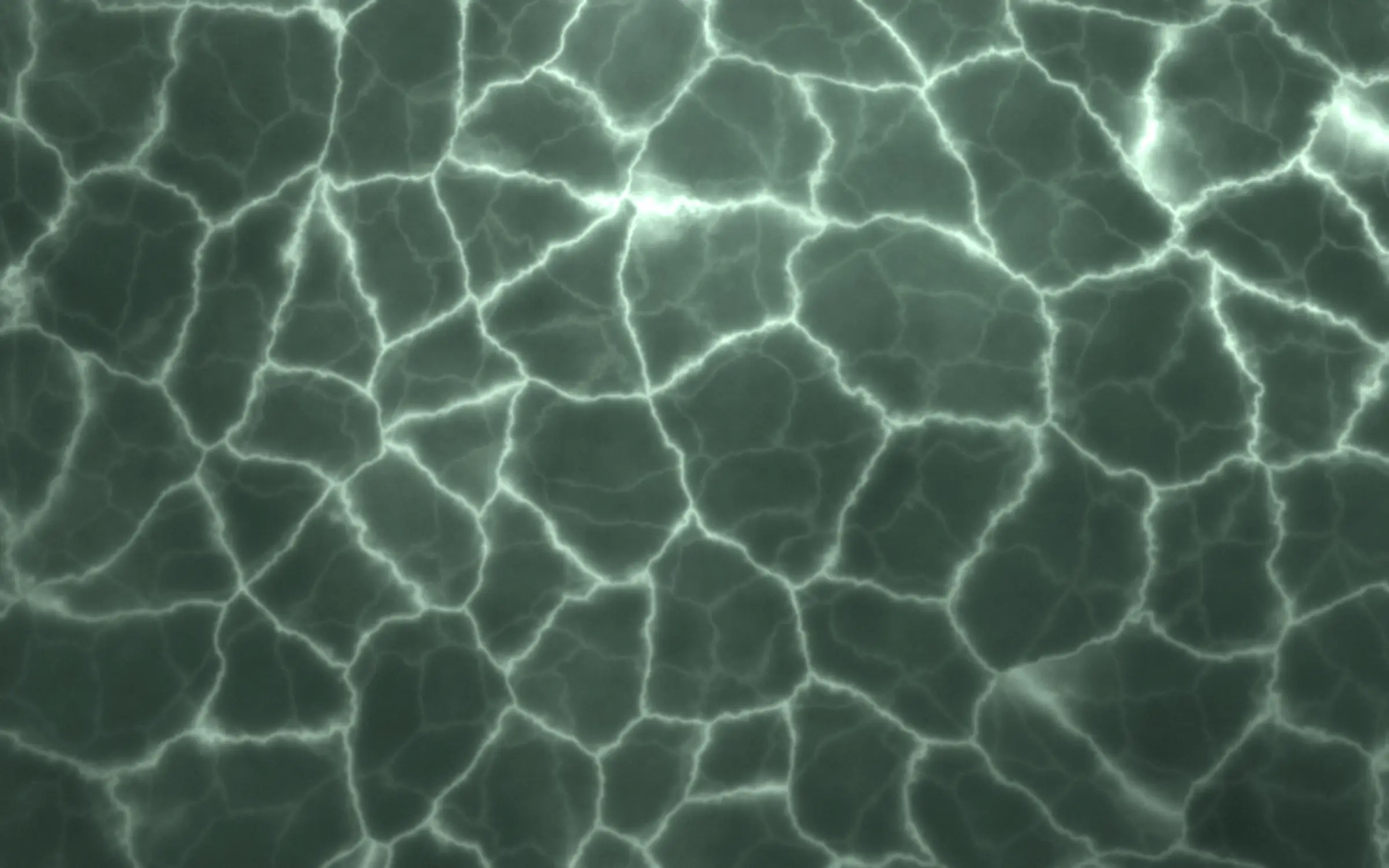 Luz que se mueve sobre el fondo de agua verde: composición abstracta.